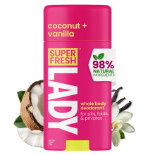 Super Fresh Lady Natural Deodorant for Women | Aluminum Free, Whole Body Deodorant Stick, Perfect for Armpits, Underboob, Crotch & Lady Parts