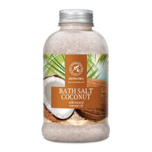 AROMATIKA Coconut Bath Salts – 600 g Aromatherapy Bath Soak for Good Sleep, Relaxing Bath & Muscle Relief, Natural Bath Salts for Soaking Bath