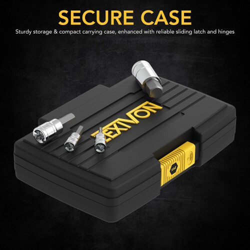 LEXIVON HEX Bit Socket Set 13 Male Hexagon sockets  SAE Imperial Sizes 1