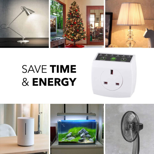 HBN Countdown Timer Plug, Energy Saving Timers Switch with Repeat Function, 15/30 Min 1/2/4/6 Hour Run Down Timer Socket, 2 Pack 2