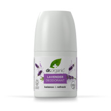 Dr Organic Lavender Deodorant, Aluminium Free, Mens, Womens, Natural, Vegan, Cruelty-Free, Paraben & SLS-Free, Recycled & Recyclable