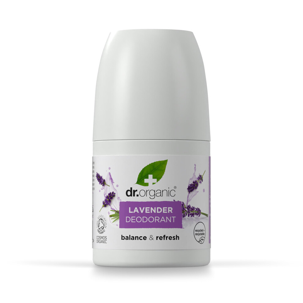 Dr. Organic Lavender Dr Organic Deodorant, Aluminium Free, Mens, Womens, Natural, Vegan, Cruelty-Free, Paraben & Sls-Free, Recycled & Recyclable