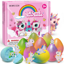 Bofuoos Unicorn Gifts for Kids Girls, Bath Bombs with Surprise Toys Inside, Birthday Childrens Day Gifts for Boys Girls