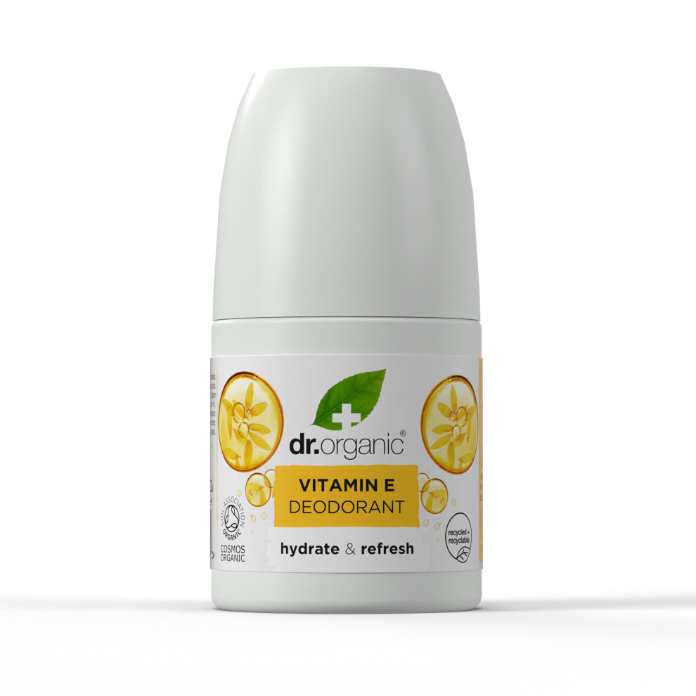 Dr. Organic Dr Organic Vitamin E Deodorant, Aluminium Free, Mens, Womens, Natural, Vegan, Cruelty-Free, Paraben & Sls-Free, Certified Organic, 50Ml