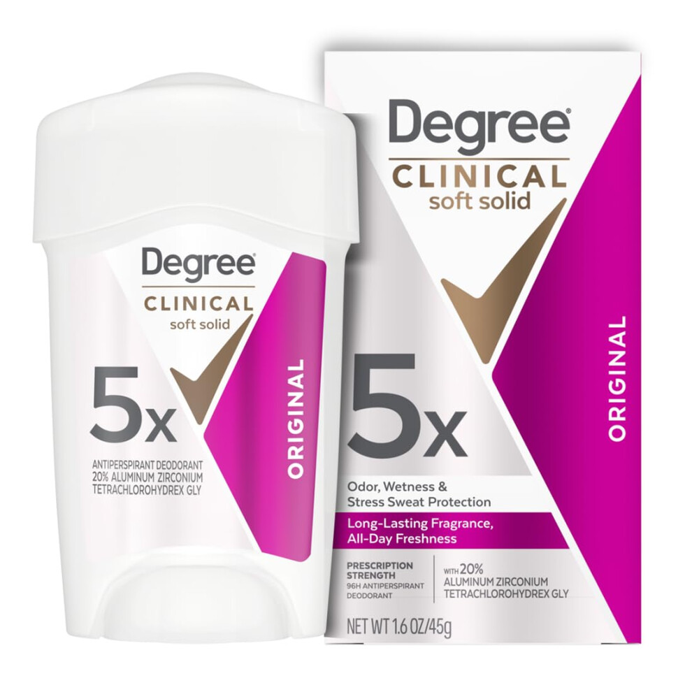 Degree Women Antiperspirant Deodorant, 5 In 1 Protection Clinical 1.7 Ounce By