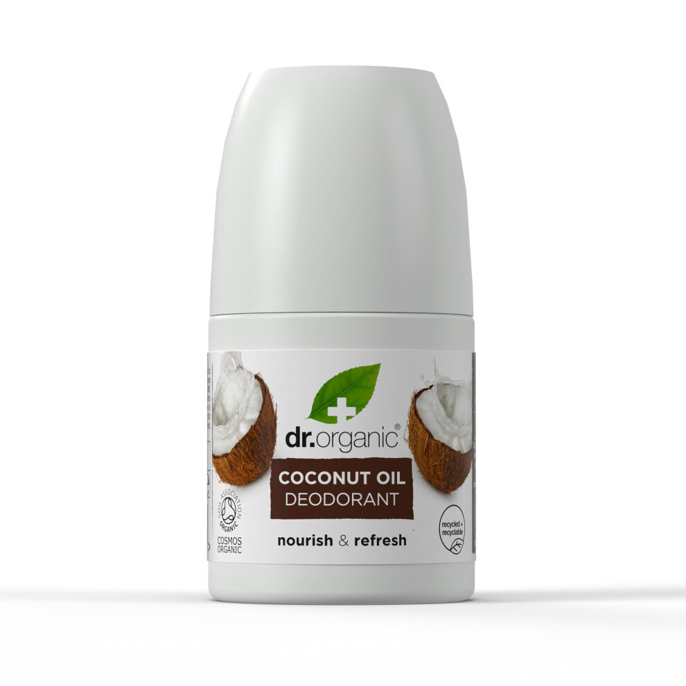 Dr. Organic Dr Organic Coconut Oil Deodorant, Aluminium Free, Mens, Womens, Natural, Vegan, Cruelty-Free, Paraben & Sls-Free, Organic, 50Ml, Packaging May Vary