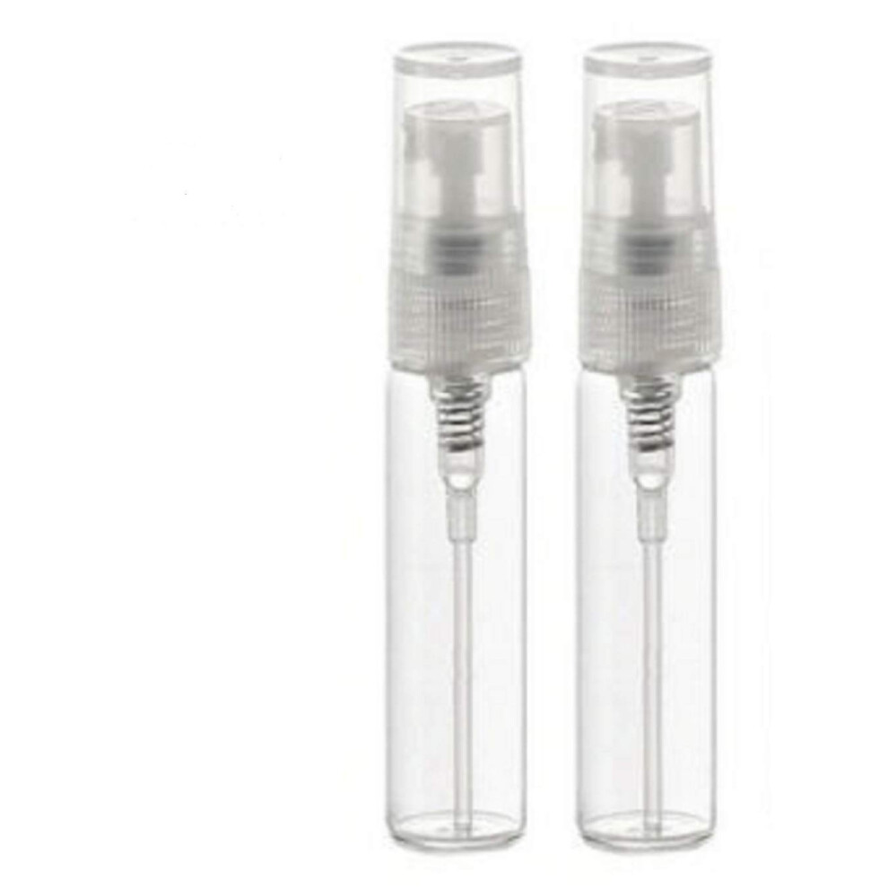 Cmj 2 X 5Ml Clear Glass Spray Bottles Atomiser Travel Perfume Liquid Sample Atomizer Uk