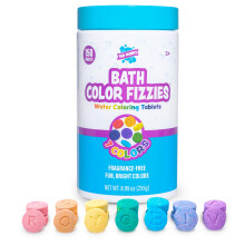 Tub Works Bath Color Fizzies, 150 Count | Nontoxic & Fragrance-Free | Fizzy, Bath Color Tablets for Kids | Create Colorful Water
