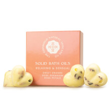 Sweet Orange & Geranium Bath Melts – Solid Aromatherapy Melts with Essential Oils to Soothe, Relax & Nourish Skin | 4 x 10g | Travel Friendly