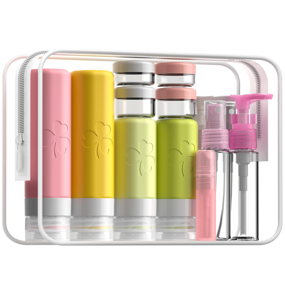 Insfit 23 Pack Travel Bottles For Toiletries, Tsa Approved Silicone Travel Size Toiletries With Toiletry Bag