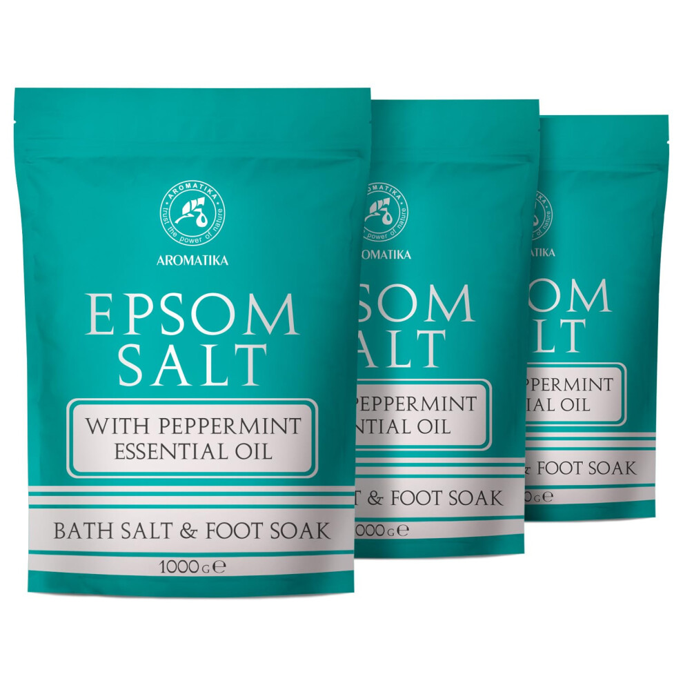 Aromatika Trust The Power Of Nature Aromatika Epsom Bath Salt With Peppermint Essential Oil 3000G Â Pure Magnesium Sulphate Crystals