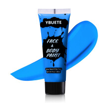 YBUETE Blue Face Body Paint, Professional Paint for Halloween Cosplay Costume Party