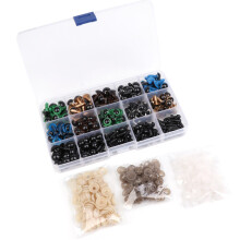 264PCS/Set 6-12mm Plastic Bear Doll Eye with Washers DIY Toy Making Accessories