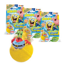 INKEE Spongebob Squarepants 3-Pack Kid Bath Bombs: 3 Surprise Collectible Figures, Bubblegum & Jojoba Oil, 3 x 80g Great Gifts for Ages 3+