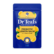 Dr Teal's Pure Epsom Salt Soaking Solution Prebiotic Lemon Balm with Essential Oils 3Lb 1.36Kg
