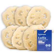 4people Natural Sponge Loofah Set of 6 Body Exfoliating Sponge Made of 100% Natural Loofah Skin Exfoliating Sponge for Natural Body Care Washing