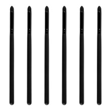 Lotsdonxia 6 Pcs Black Eyeliner Smudge Brushes, Pointed Sponge Tip Professional Applicators for Eyeshadow, Eyebrow & Lip Blending, Wood Handle