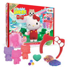 INKEE Hello Kitty Kids Bath Gift Set – 7 Bath Bombs and Bath Salts with Jojoba Oil and Fun Scents – Bubble Bath Toys for Girls and Boys