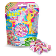INKEE Bath Crumble Galupy Unicorn, Crumbled Bath Bombs for Children with Cotton Candy Flavour and 4 Colours, Bag of 100 gr.