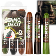 3 Color Camo Face Paint,3 Colors Eye Black Camo Face Paint,Camouflage Hunting Face Paint Stick,Eye Face Body Paint Stick,Camo Paint,Waterproof Face