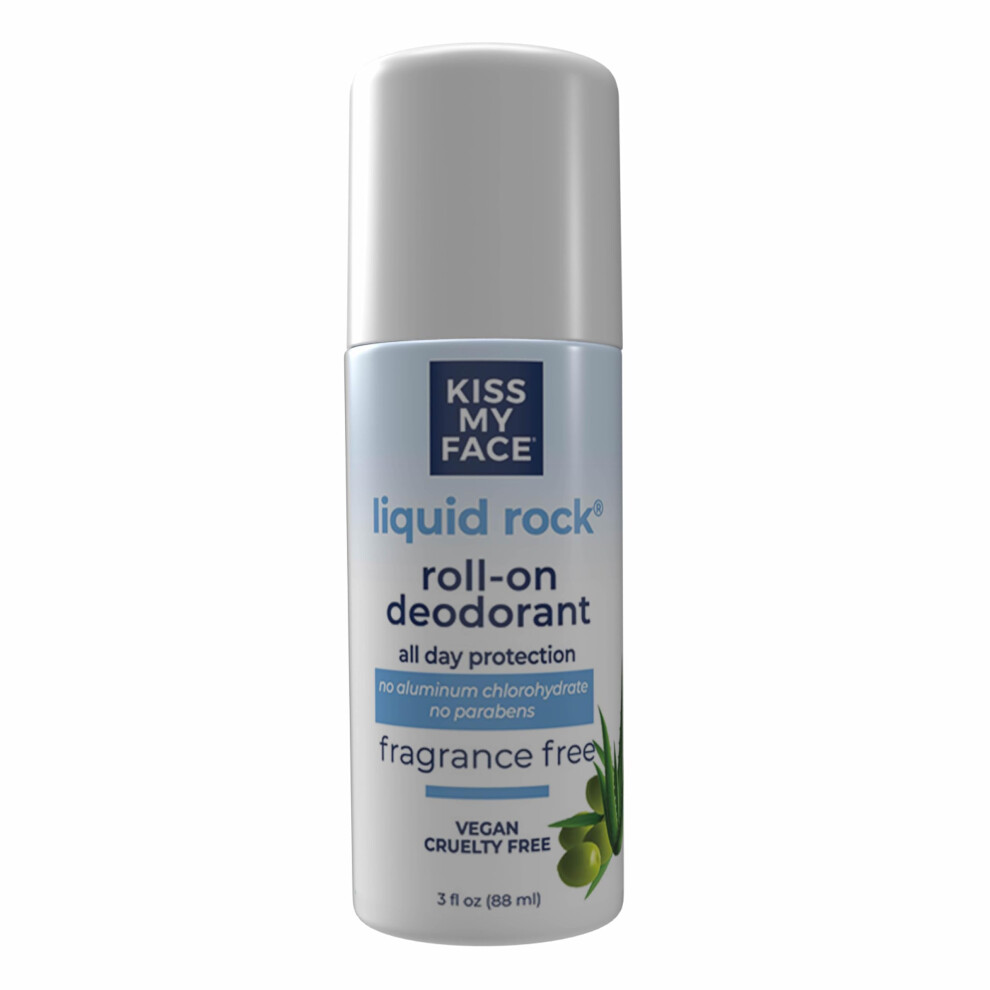Kiss My Face Deodorant Liquid Rock Roll On Fragrance Free 89 Ml