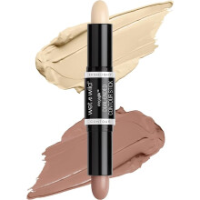 Wet n Wild MegaGlo Dual-Ended Contour Stick, Cream Bronzer + Highlighter 2-in-1, Blendable Sculpting Makeup for Cheeks, Nose & Jawline, Light/Medium
