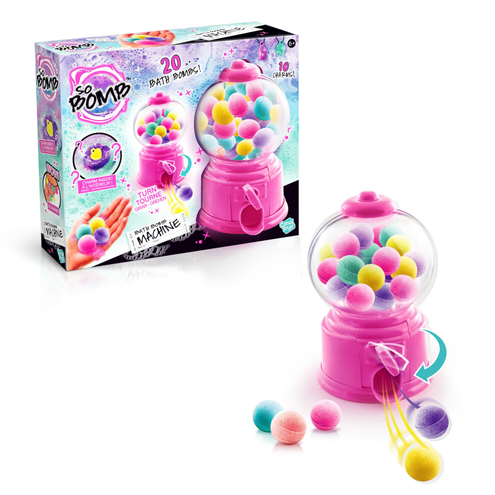 Canal Toys - So Bomb - Vintage Bath Bomb Dispenser Surprise Machine - Scented Bath Bomb Set With Retro Style Dispenser For Bath Time Relaxation