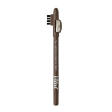 Vital Horizon Waterproof Eyebrow Pencil with Brush & Sharpener – Long-Lasting, Smudge-Proof – Black, Brown, Dark Brown (Dark Brown)