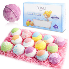 DUAIU Bath Bombs for Women Gift Set 14 Pcs Fizzy Bubble Bath Bombs with Essential Oil Natural Organic Perfect for Bubble Spa Bath Birthday Mothers