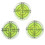 Taskar 3 x 32mm Precision Bullseye Bubble Spirit Level 2