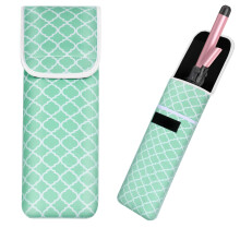 Heat-Resistant Storage Bag Travel Case Cover Pouch for Hair Straightener Curling Iron Flat Iron (Green-1)