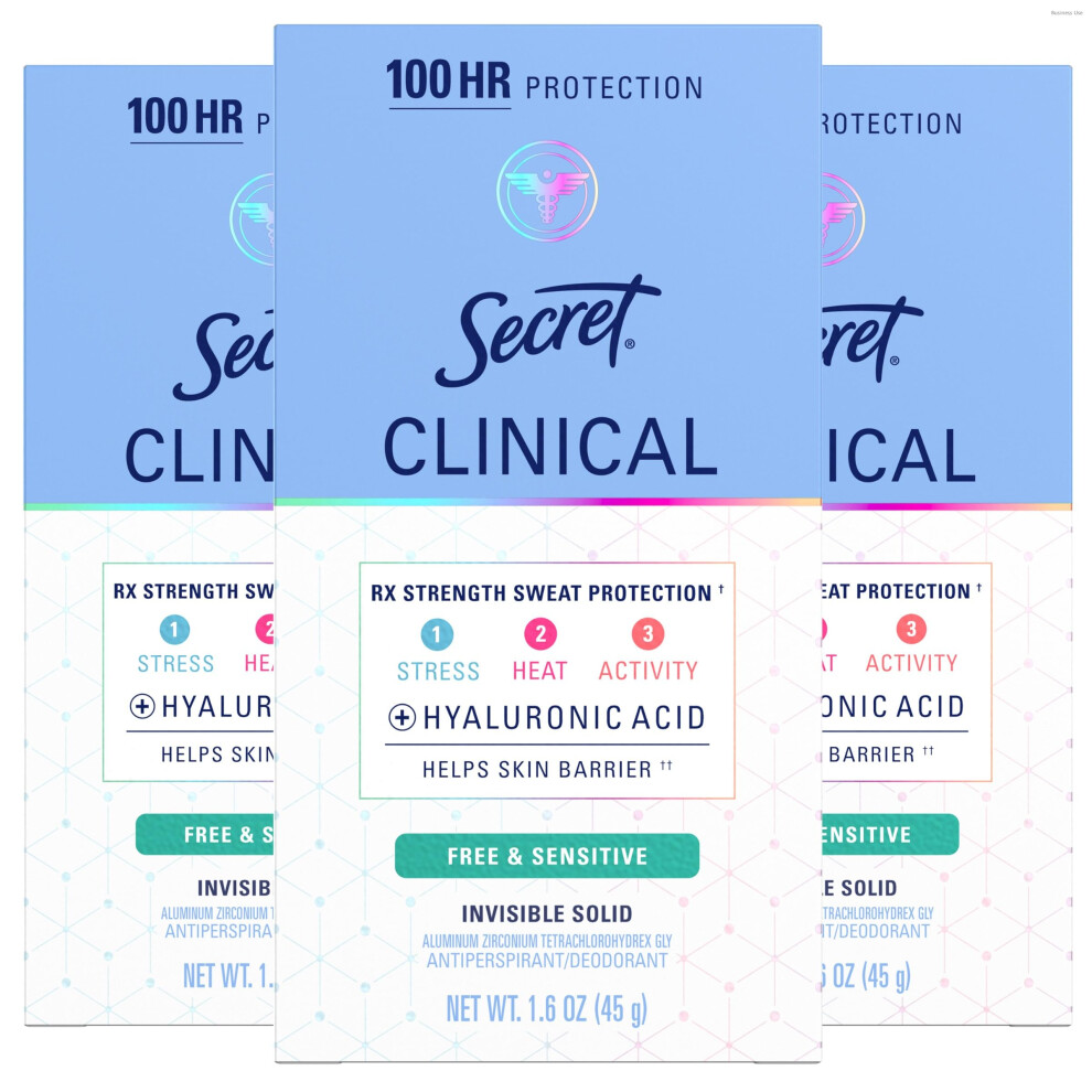 Secret Clinical Strength Invisible Solid Sensitive Antiperspirant & Deodorant, Unscented 1.60 Oz