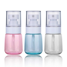 MaoXinTek Fine Mist Spray Bottle Refillable Travel Clear Container, Plastic Empty Makeup Water Bottles Sprayer with Air Press Pump 30ml/1oz for