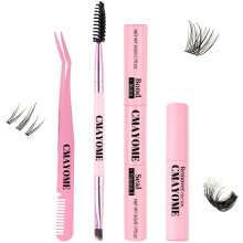 Bond and Seal Lash Glue Kit 4pcs - Cluster Lashes Glue Bond And Seal, Eyelash Remover, Tweezers & Brush
