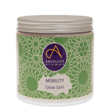 Absolute Aromas Mobility Bath Salts 575g - Natural Pink Coarse Himalayan Salt Infused with 100% Pure Essential Oils of Ginger, Eucalyptus
