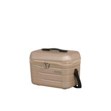 American Tourister Flashline - Beauty case & Makeup Bag for Men and Women, Makeup Bag for Travel and Everyday Life, Cosmetic case, 36 cm, Ivory Gold