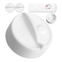 Socket Outlet Cover, 4 Pieces, White, Silicone, Socket Outlet Protection Against Splash Water, dust, Cover Socket Outlet Type E France