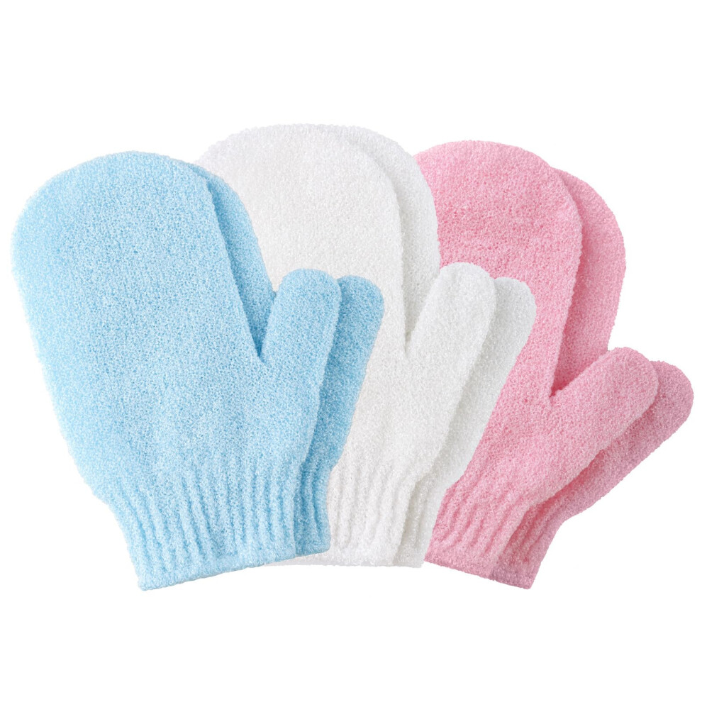 Admygo 6Pcs Exfoliating Gloves, Exfoliating Wash Gloves, Shower Scrub Gloves Away Ingrown Hair And Dead Skin For Shower, Spa
