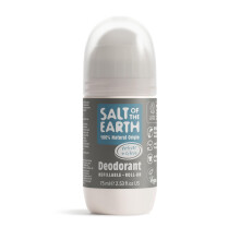 Salt of the Earth - Natural Refillable Roll On Deodorant - Vetiver & Citrus - Vegan Formula with Long-Lasting Protection - Made in the UK - 75ml