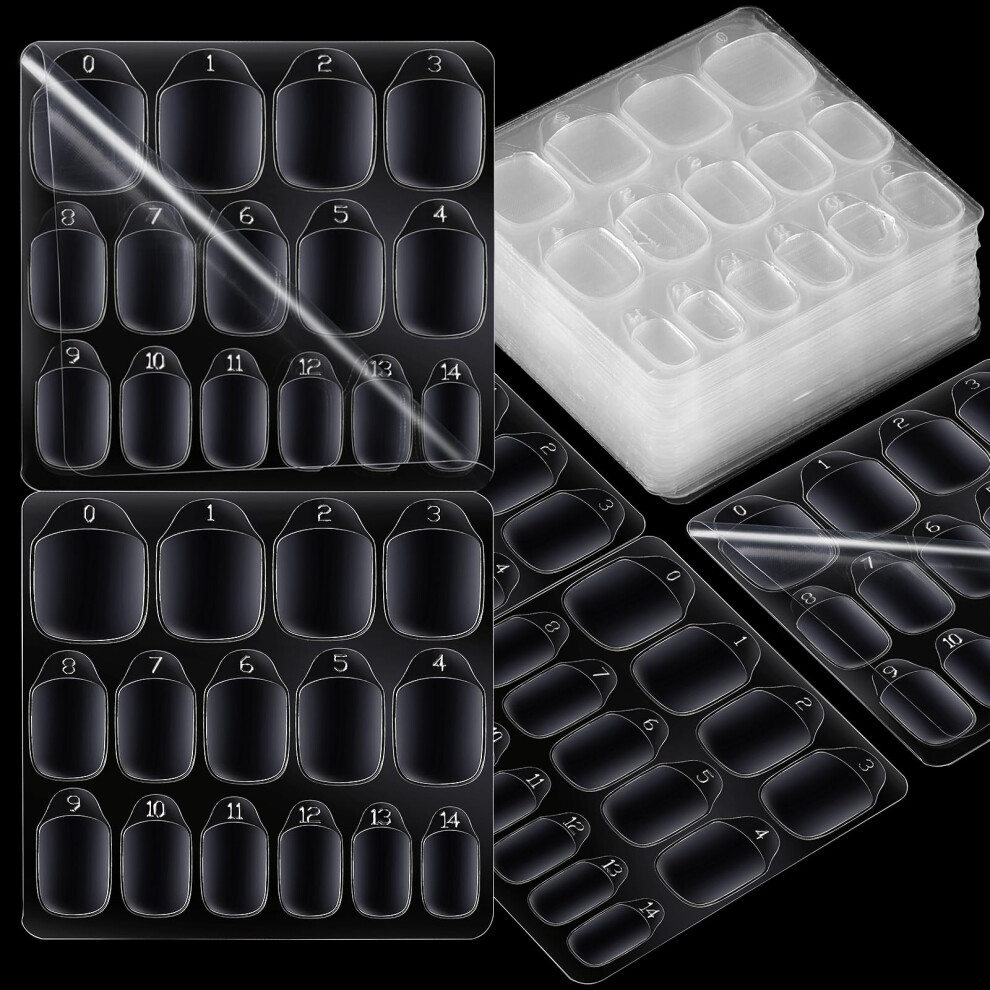 Teenitor 600Pcs Nail Sticky Tabs For Press On Nails, 15 Sizes Of Nail Glue Stickers For False Nails, Double Side Jelly Stickers