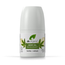 Dr Organic Hemp Oil Deodorant, Aluminium Free, Mens, Womens, Natural, Vegan, Cruelty-Free, Paraben & SLS-Free, Organic, 50ml, Packaging may vary