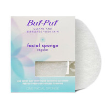 Buf-Puf Regular Facial Sponge, Dermatologist Developed, Removes Deep Down Dirt & Makeup that Causes Breakouts and Blackheads, Reusable, Exfoliating