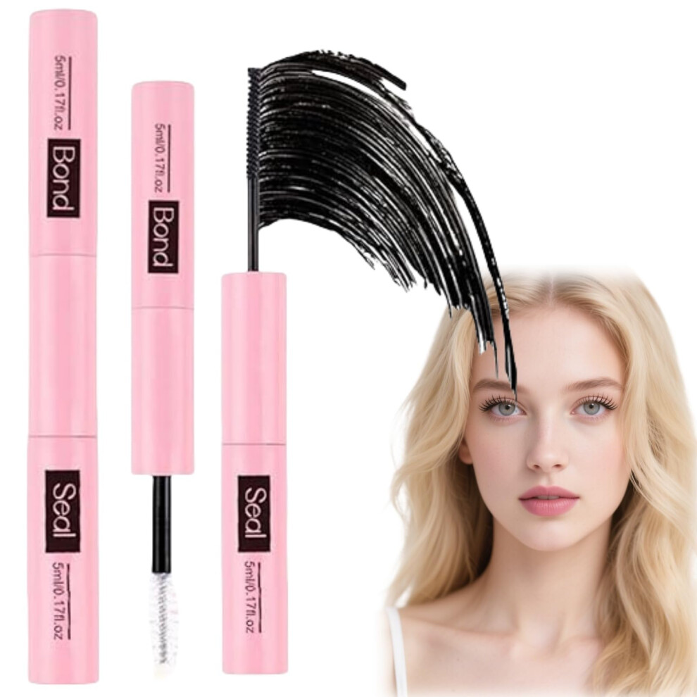 Okmini Lash Bond And Seal,2 In 1 Mascara Eyelash Extension Glue,Diy Eyelash Extension Glue,Super Strong Hold Cluster Lash Adhesive,Cluster Lashes Glu/E For