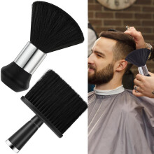 Professional Neck Brush & Hair Duster - 2 Pcs Barber Cutting Accessory for Removing Loose Hair Around Neckline and Ears