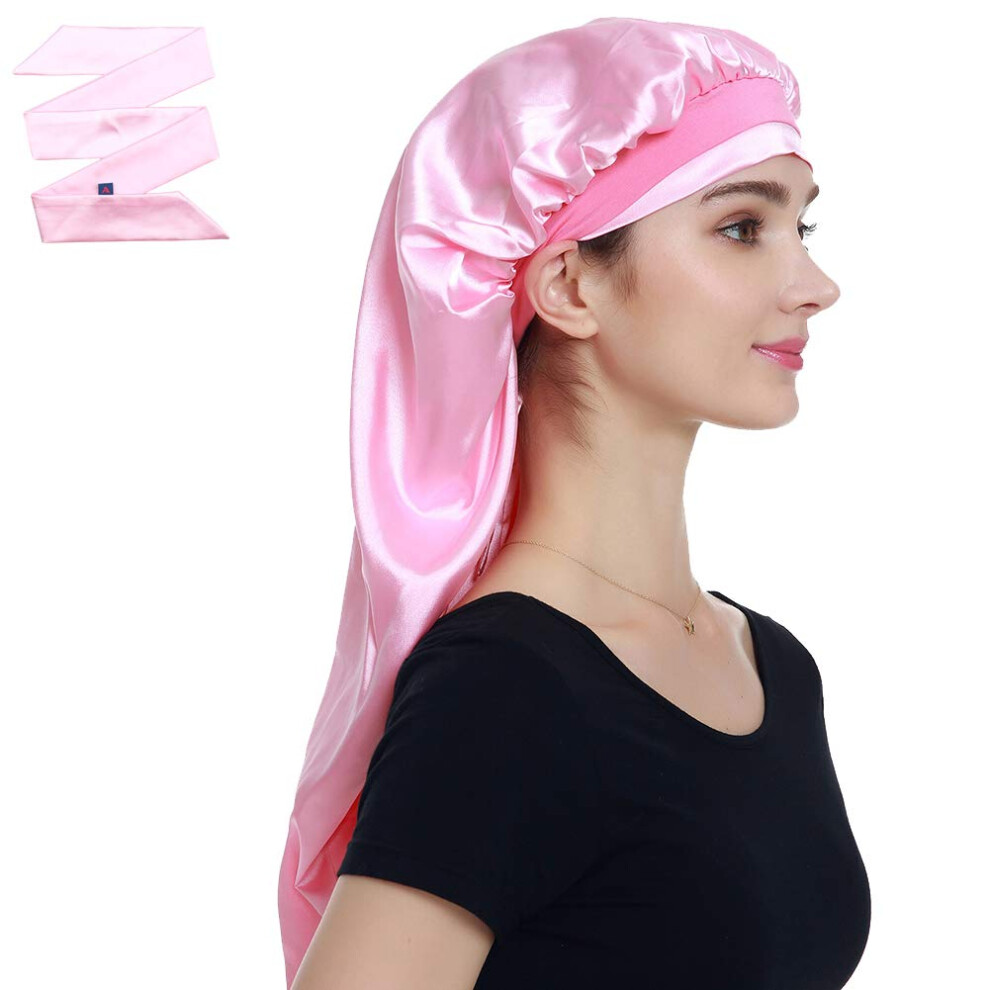 Alnorm Satin Lined Bonnet For Natural Hair Curly Girl Sleep Cap