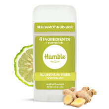 Humble All Natural Deodorant, Aluminum And Paraben Free, Cruelty Free Men And Women Deodorant Bergamot and Ginger 1-Pack