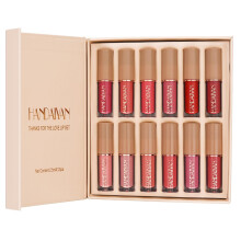 12 Colors Nude Liquid Lipstick Makeup Set Velvet Matte Long-Lasting Waterproof Non-Stick Cup Not Fade Pink Lip Gloss Red Lipstick Makeup Set Gift Kit