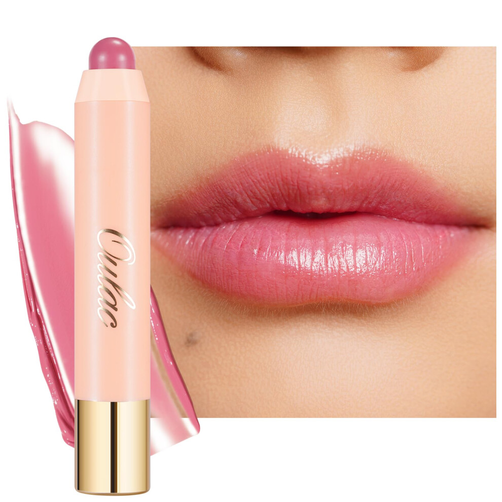 Oulac Pink Light Moisturizing Lipstick Tinted Lip Balm - Hydrating Lip Crayon For Dry Lips & Blush - Lip Colour And Cheeks Makeup | 2.48G, Rose Tea
