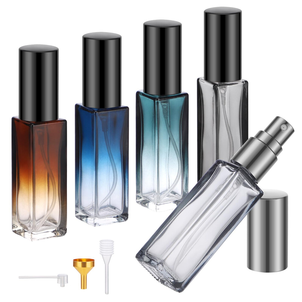 Segus Travel Perfume Atomiser Refillable, 5 Pcs 10Ml Glass Perfume Spray Bottles, Travel Aftershave Dispenser, Leakproof Fragrance Atomiser