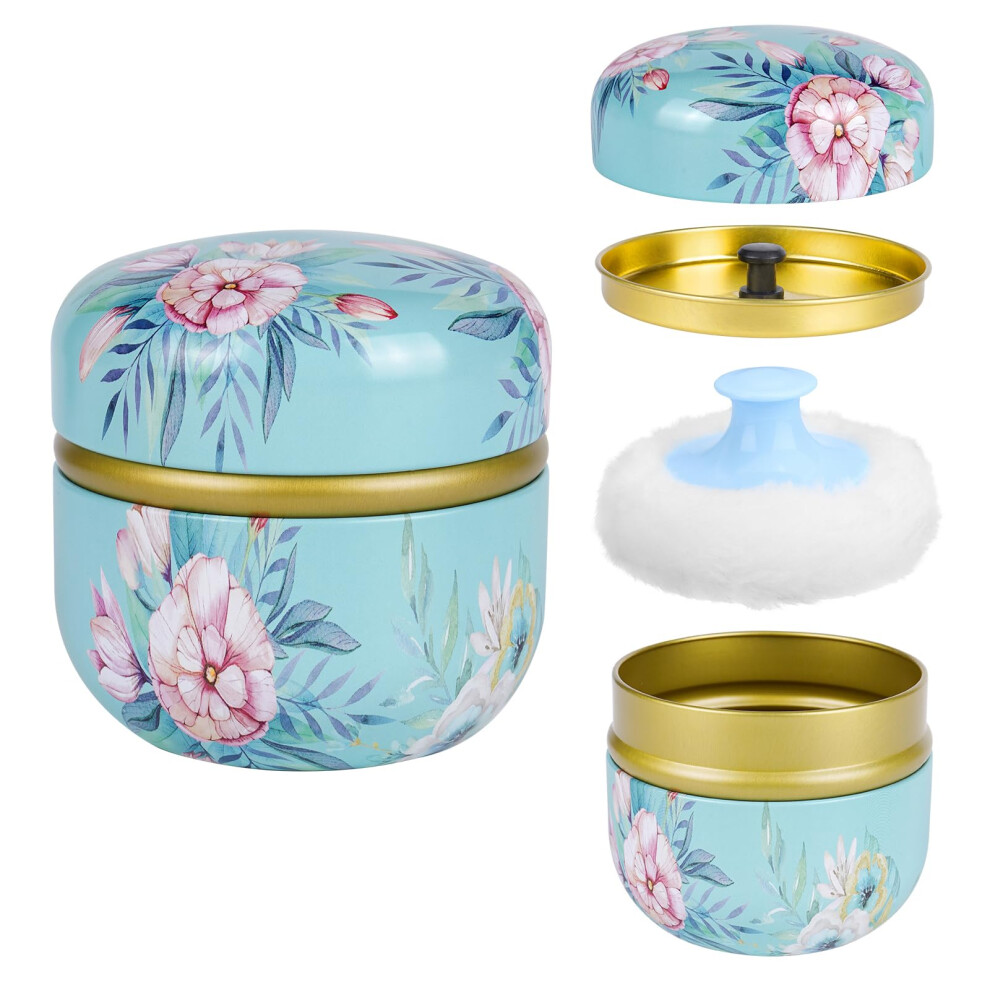 Yokilly Baby Powder Puffs Box: Medicated Talcum Powder Case With Soft Powder Puff For Baby Child Women